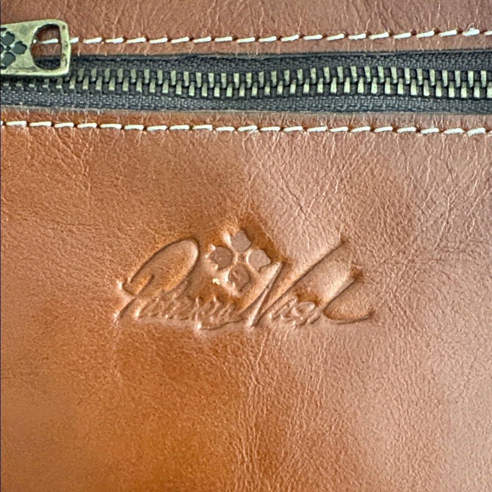 Patricia Nash Brown Leather Envelope Clutch - Picture 2 of 3